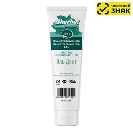Гель реминерализующий рН-Нейтральный 1.1% для дом. прим.120г Ментоловый мусс, Sherbet (МАРКИРОВАННЫЙ) 1231920402 - фото 437595