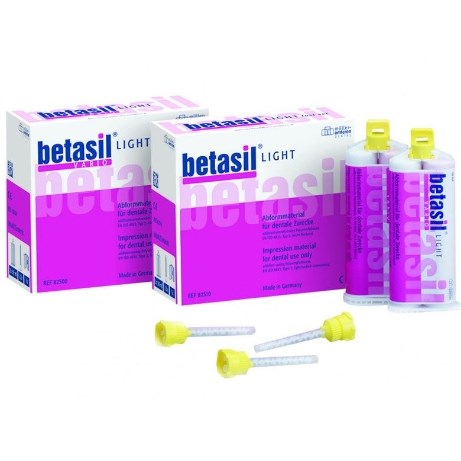 Betasil variolight fast - корригирующий слой (2х50мл, 12 насадок), А-силиконовая слепочная масса, Mueller-Omicron 1231917583 - фото 437652