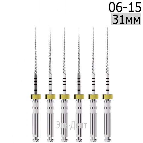 DK-Files  (ХВОСТОВИК 15ММ), 31мм, размер 06-15, машинные файлы, никель-титан, (6шт.). Eurofile 1231919124 - фото 437812