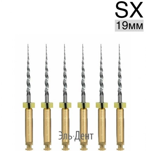 Ultratapers Engine Use  SX, 19мм, машинные файлы, никель-титан, 6 шт. Eurofile 1231919211 - фото 437818