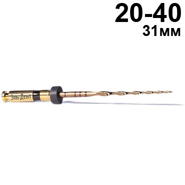 Файлы машинные O-files Gold, реципрокные с S-образным сечением, ассорти, размер 20-40, длина 31мм, никель-титан - 3 шт. STEA 1231918052 - фото 437823