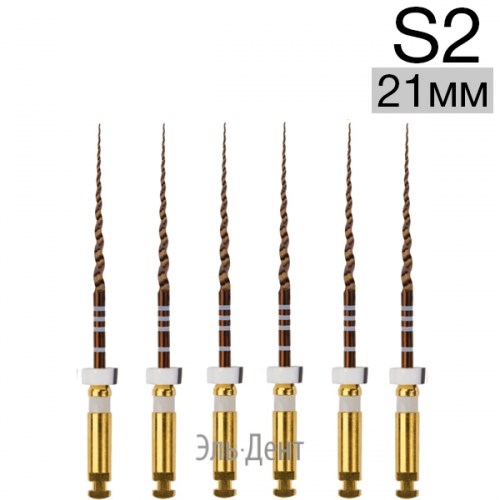 Ultratapers Gold S2, 21мм, стерильные машинные файлы, никель-титан, 6 шт., Eurofile 1231919253 - фото 437993