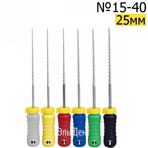 H-Files  25мм, набор: 15-40, дрильборы ручные, сталь, (6шт.).  Eurofile 1231919141 - фото 438020