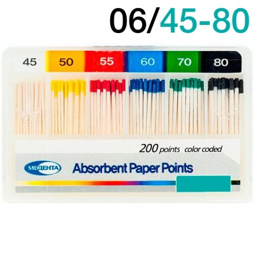 Штифты бумажные конусные .06 №45-80 (60шт.), Meta Biomed 1231917127 - фото 438397
