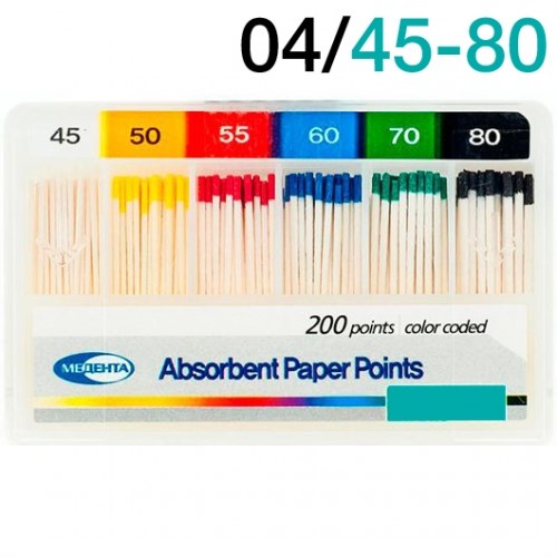 Штифты бумажные конусные .04 №45-80 (60шт.), Meta Biomed 1231917126 - фото 438449