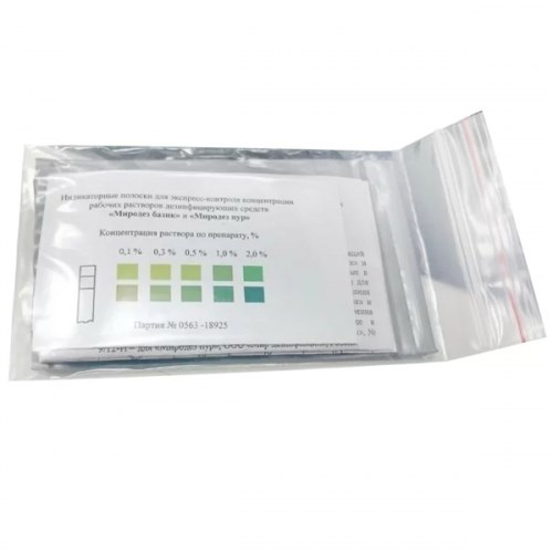 Полоски индикаторные Тест-Миродез Базик/Миродез Пур (100шт.) 1231920521 - фото 438627