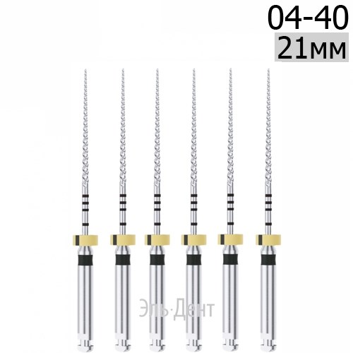 DK-Files  (ХВОСТОВИК 15ММ), 21мм, размер 04-40, машинные файлы, никель-титан, (6шт.). Eurofile 1231919092 - фото 438753