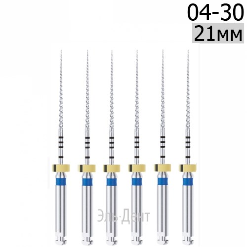 DK-Files  (ХВОСТОВИК 15ММ), 21мм, размер 04-30, машинные файлы, никель-титан, (6шт.). Eurofile 1231919090 - фото 438760