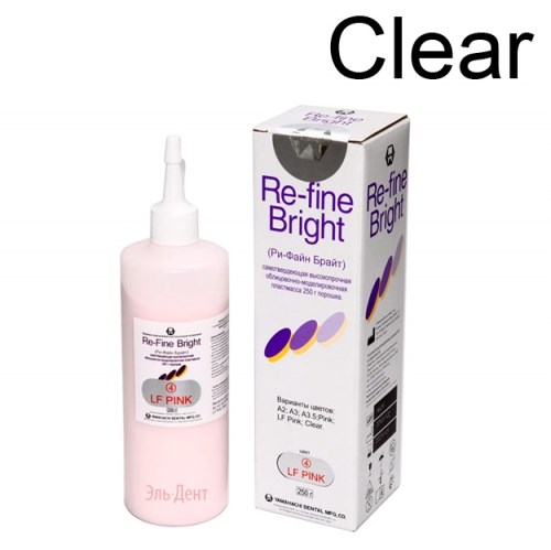 Re-Fine Bright пластмасса самотвердеющая, цвет Clear, порошок 250г. 1231919627 - фото 438807