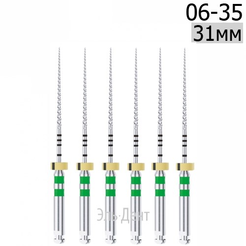 DK-Files  (ХВОСТОВИК 15ММ), 31мм, размер 06-35, машинные файлы, никель-титан, (6шт.). Eurofile 1231919128 - фото 439181
