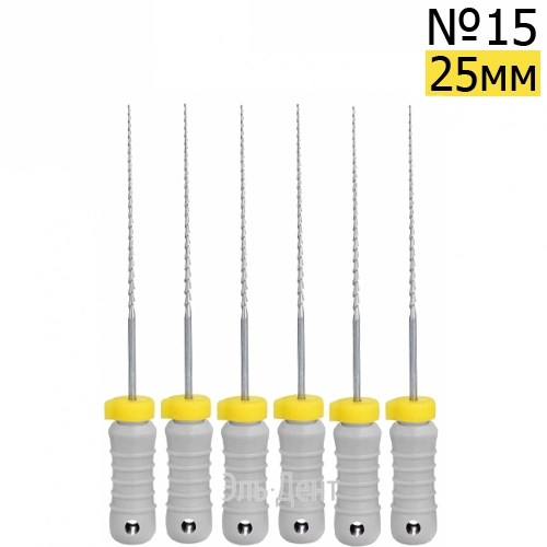 H-Files  25мм, №15, дрильборы ручные, сталь, (6шт.).  Eurofile 1231919146 - фото 439203