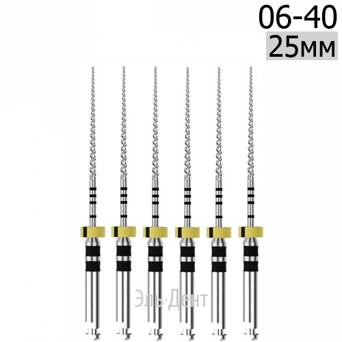 DK-Files  (ХВОСТОВИК 15ММ), 25мм, размер 06-40, машинные файлы, никель-титан, (6шт.). Eurofile 1231919115 - фото 439224