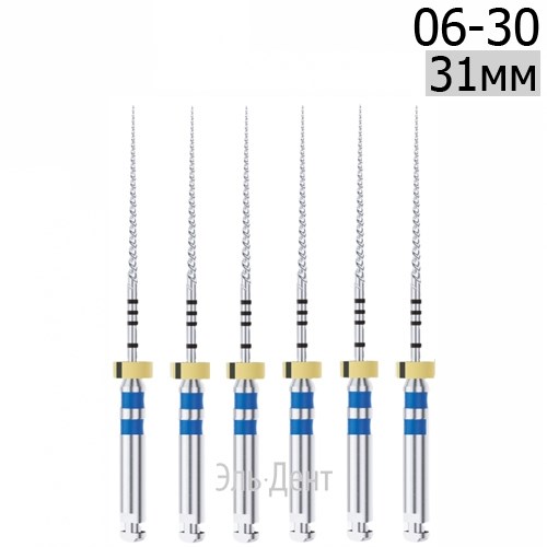DK-Files  (ХВОСТОВИК 15ММ), 31мм, размер 06-30, машинные файлы, никель-титан, (6шт.). Eurofile 1231919127 - фото 439282