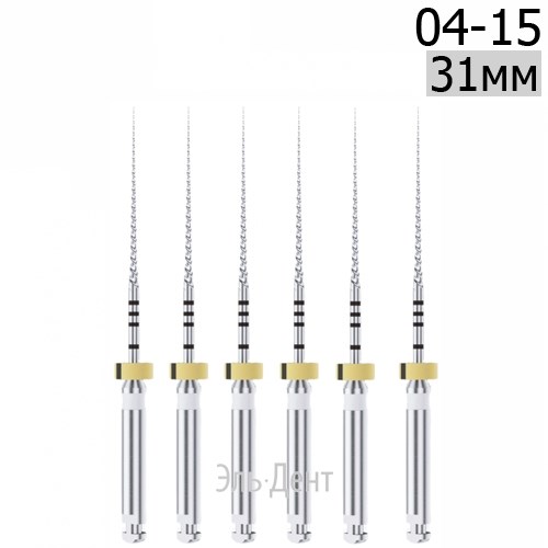 DK-Files  (ХВОСТОВИК 15ММ), 31мм, размер 04-15, машинные файлы, никель-титан, (6шт.). Eurofile 1231919118 - фото 439283
