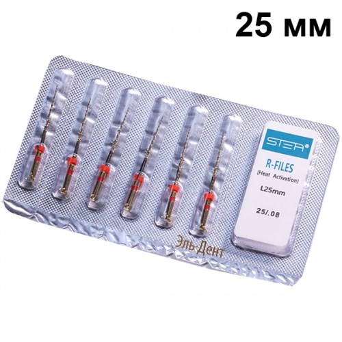 R-files Gold ручные, размер 25/08, длина 25мм.  6 шт. STEA 1231915363 - фото 445978