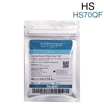 Штифты стекловолоконные, кварцевые Crystal Quartz Fiber Post "HS" конические 1,45-0,7-18мм.  (10шт.), с разверткой (дрилью) HS70QF. STEA 1231917993 - фото 445990