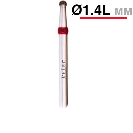 Бор алмазный 001.014L удлиненный шар FG d=014L (красный), 1шт. 1231916264 - фото 446006