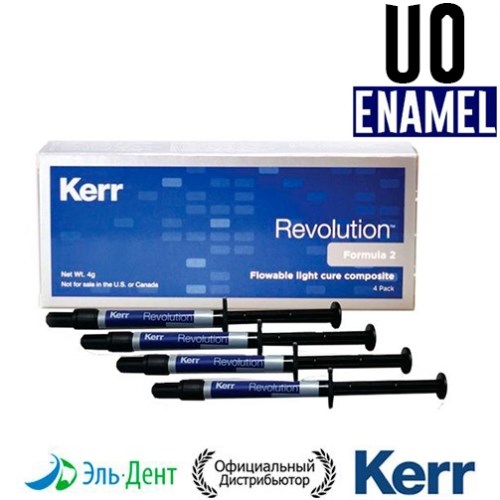 Revolution Formula 2, UO (4 шприца по 1гр + 20 насадок), жидкий композитный материал, 29512, Kerr 1231914354 - фото 446492