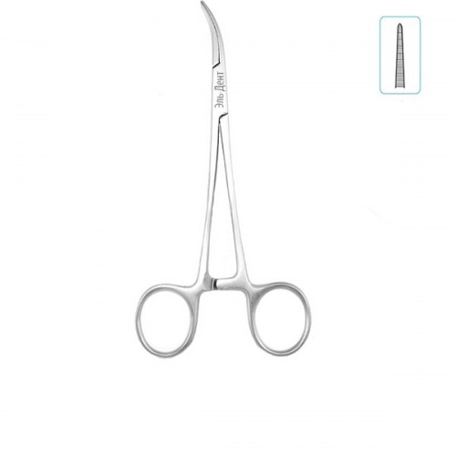 Зажим "Москит" изогнутый по ребру (150 мм) П-17-312-3 1231917428 - фото 447510