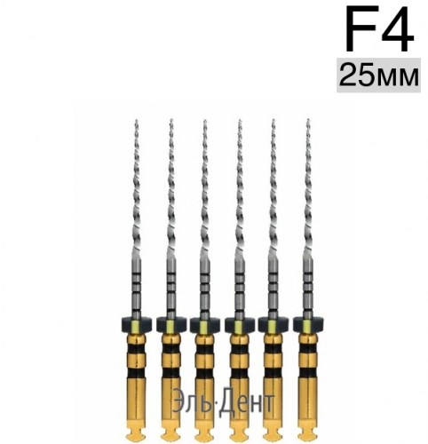 Ultratapers Engine Use F4, 25мм, машинные файлы, никель-титан, (6шт.).Eurofile 1231919227 - фото 447608