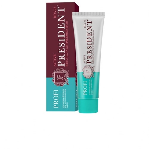 Зубная паста Active (50 мл) RDA 75. PRESIDENT PROFI 1231916728 - фото 447684