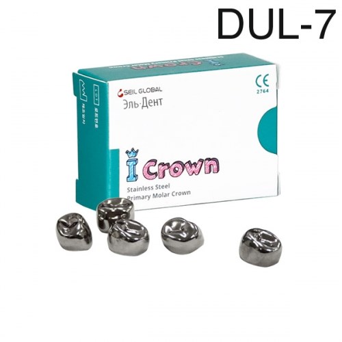 Коронки I CROWN Refill DUL-7 из нержавеющей стали детские (5 шт) Seil Global 1231917635 - фото 447738