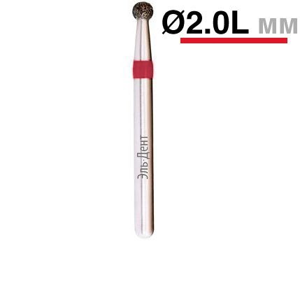 Бор алмазный 001.020L удлиненный шар FG d=020L (красный), 1шт. 1231916267 - фото 447771