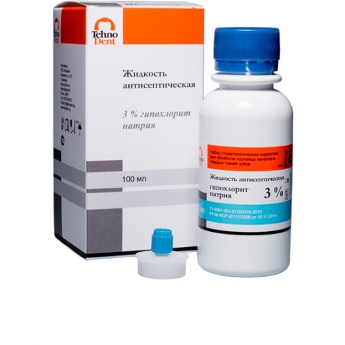 Гипохлорит натрия 3% (100мл), ТехноДент 0001912844 - фото 448859