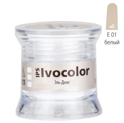 Краситель порошкообразный IPS Ivocolor Essence E01 white-белый (1.8гр.). Ivoclar 1231919968 - фото 449154