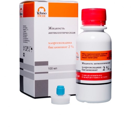 Хлоргексидин биглюконат 100мл - Жидкость для антисептической обработки каналов 2%, ТехноДент 0001912843 - фото 449244