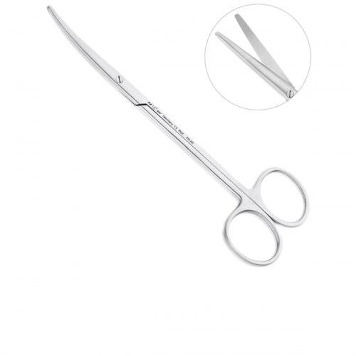 Ножницы 14,5 см изогнутые, тупой кончик Metzenbaum 1231916182 - фото 449817