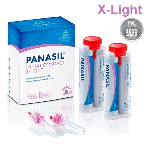 Panasil X-Light (2х50мл, 8смесит.) особо текучий корригирующий материал, Kettenbach 13401 00000000562 - фото 449994