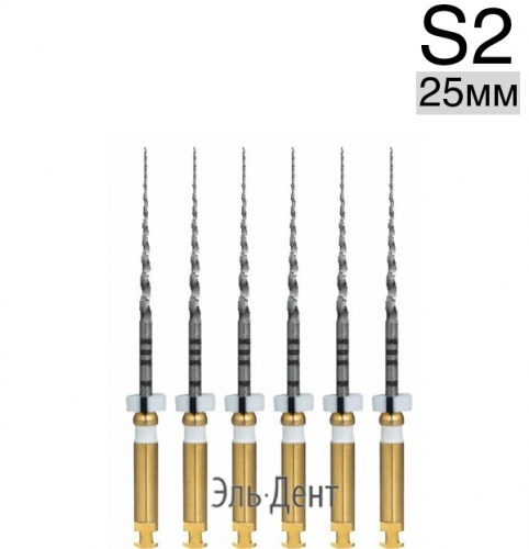 Ultratapers Engine Use S2, 25мм, машинные файлы, никель-титан, (6шт.).Eurofile 1231919230 - фото 450033