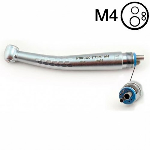 Наконечник турбинный кнопочный НТКС-300-1 "СЗМ"-М4 металлический подшипник, ВХ-Тайфун 1231914126 - фото 450794