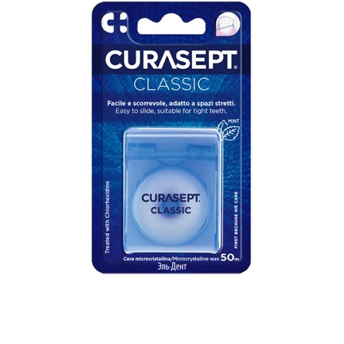 Зубная нить с хлоргексидином CURASEPT CLASSIC, 50м 1231917846 - фото 450906