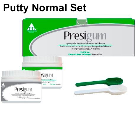 Presigum Putty Normal Set Kit (Base 250мл+Catalyst 250мл, President Dental 1231910927 - фото 450944