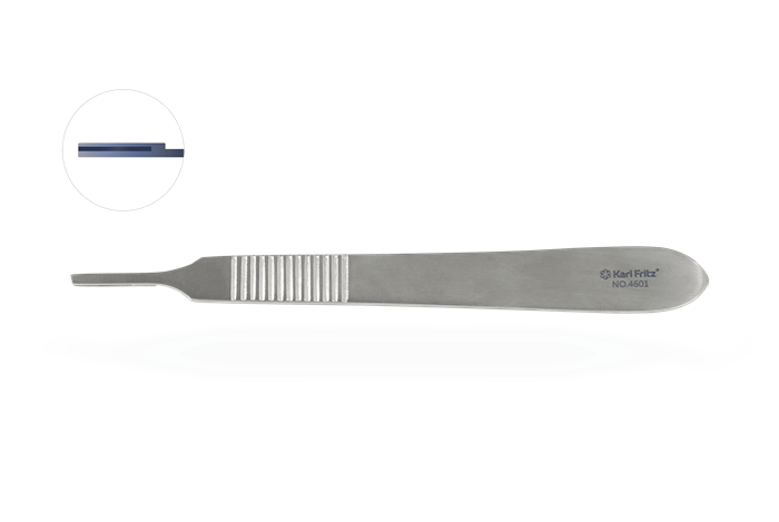 Ручка №3 для лезвий скальпеля плоская 4601 - фото 451277