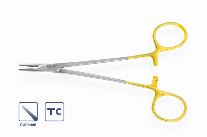 Иглодержатель Mayo-Hegar с вставками 16 см 1103 - фото 451288