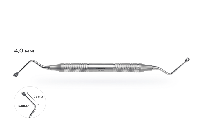 Кюретажная ложка Miller 12 4.0/4.0 мм 4006 - фото 451306