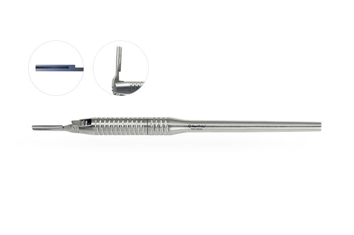 Ручка №3 для лезвий скальпеля круглая поворотная 4604 - фото 451314