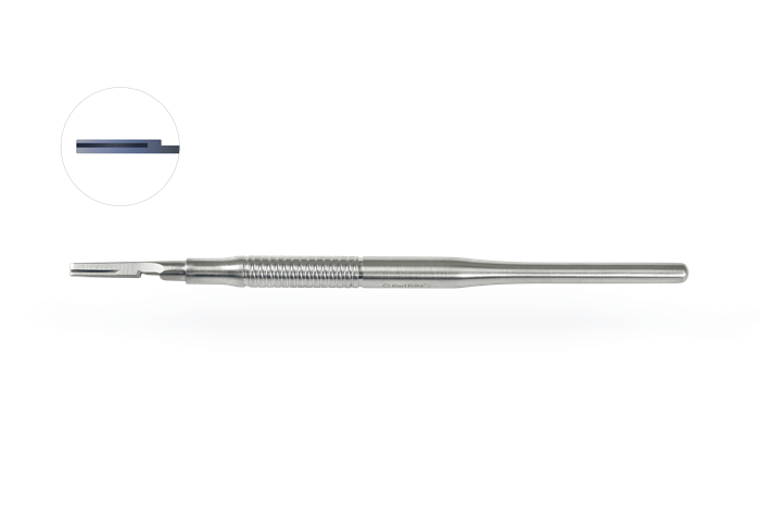 Ручка №5 для лезвий скальпеля круглая прямая 4602 - фото 451316