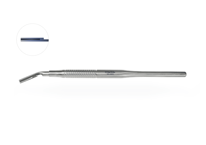 Ручка №5А для лезвий скальпеля круглая изогнутая 4603 - фото 451319