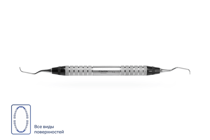 Кюрета Gracey 5/6 для обработки фронтальных зубов и премоляров (все поверхности) 4103 - фото 451343