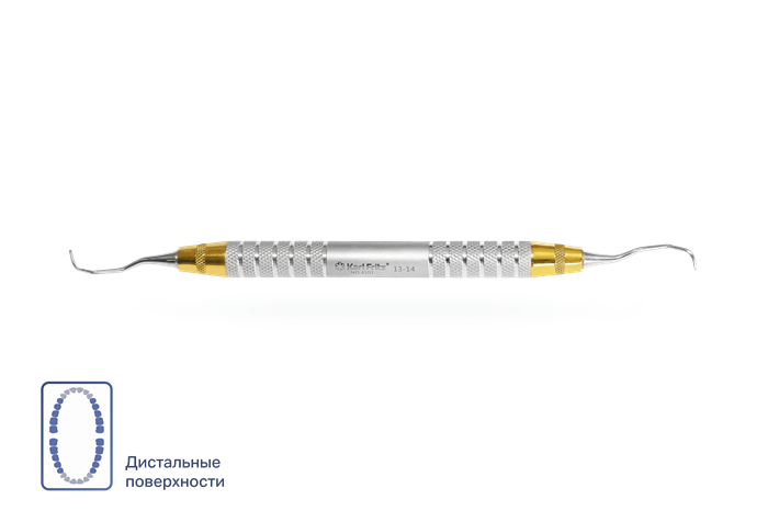 Кюрета Gracey 13/14 для обработки жевательных зубов (дистальные поверхности) 4107 - фото 451397