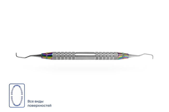 Кюрета Gracey ½ для обработки фронтальных зубов (все поверхности) 4101 - фото 451422