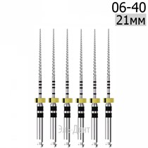 DK-Files  (ХВОСТОВИК 15ММ), 21мм, размер 06-40, машинные файлы, никель-титан, (6шт.). Eurofile 1231919098