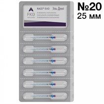 Файлы RACE EVO - машинные, никель-титановый, конус 02%, 25 мм, размер №20, STERILE, 6шт.FKG 1231920682