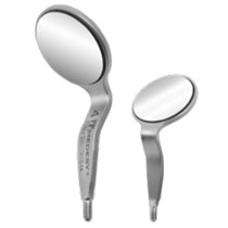 Зеркало стоматологическое двухстороннее №4, 22мм, родиевое, фронтальное, 1 шт.  Medesy (Италия) 1231919809