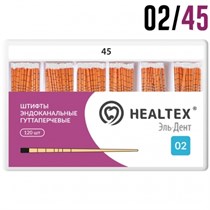 Гуттаперча 02/№45 (120 шт) с маркировкой длины. Healtex 1231920410