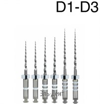 Ultratapers Engine Use набор: D1-D3 (D1x2, D2x2, D3x2), машинные файлы для перелечивания, никель-титан, (6шт.).Eurofile 1231919240